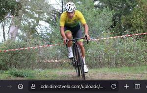 Ce week-end, un cyclo cross, une 11ième place pour Régis